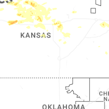 Regional Hail Map for Wichita, KS - Monday, June 8, 2026