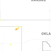 Regional Hail Map for Woodward, OK - Monday, June 8, 2026