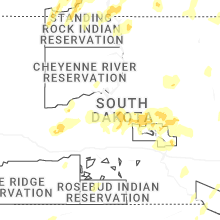 Regional Hail Map for Pierre, SD - Tuesday, June 9, 2026
