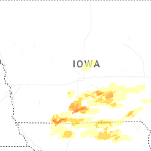 Regional Hail Map for Des Moines, IA - Thursday, June 11, 2026