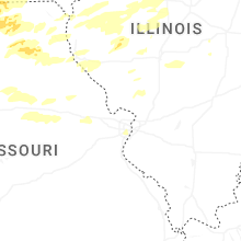 Regional Hail Map for Saint Louis, MO - Thursday, June 11, 2026