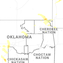 Regional Hail Map for Tulsa, OK - Thursday, June 11, 2026
