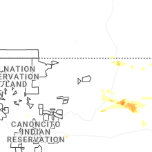 Regional Hail Map for Taos, NM - Friday, June 12, 2026