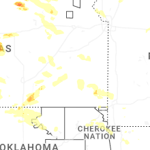 Regional Hail Map for Chanute, KS - Saturday, June 13, 2026