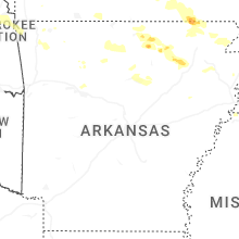 Regional Hail Map for Little Rock, AR - Saturday, June 13, 2026