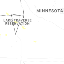 Regional Hail Map for Montevideo, MN - Monday, June 15, 2026