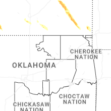 Regional Hail Map for Tulsa, OK - Tuesday, June 16, 2026