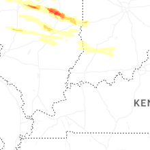 Regional Hail Map for Evansville, IN - Wednesday, June 17, 2026