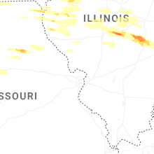 Regional Hail Map for Saint Louis, MO - Wednesday, June 17, 2026