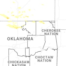 Regional Hail Map for Tulsa, OK - Thursday, June 18, 2026