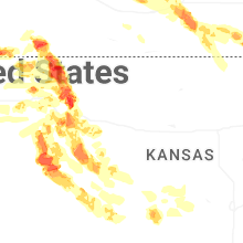 Regional Hail Map for Hays, KS - Saturday, June 20, 2026