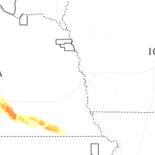 Regional Hail Map for Omaha, NE - Saturday, June 20, 2026