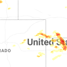 Regional Hail Map for Yuma, CO - Saturday, June 20, 2026