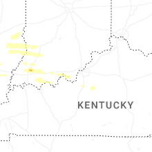 Regional Hail Map for Louisville, KY - Sunday, June 21, 2026