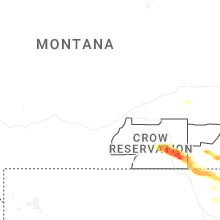 Regional Hail Map for Billings, MT - Monday, June 22, 2026