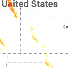 Regional Hail Map for Garden City, KS - Monday, June 22, 2026