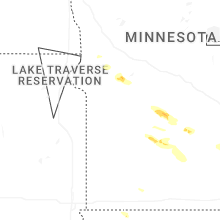 Regional Hail Map for Montevideo, MN - Tuesday, June 23, 2026