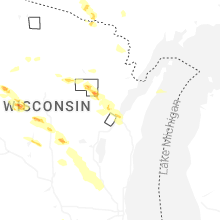 Regional Hail Map for Green Bay, WI - Wednesday, June 24, 2026