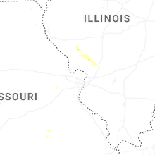 Regional Hail Map for Saint Louis, MO - Wednesday, June 24, 2026