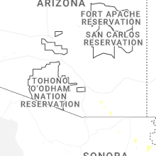 Regional Hail Map for Tucson, AZ - Wednesday, June 24, 2026