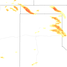 Regional Hail Map for Amarillo, TX - Thursday, June 25, 2026