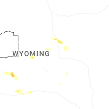 Regional Hail Map for Casper, WY - Thursday, June 25, 2026