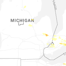 Regional Hail Map for Flint, MI - Thursday, June 25, 2026