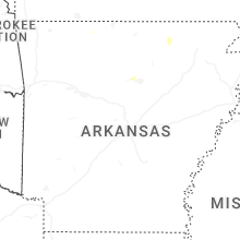 Regional Hail Map for Little Rock, AR - Thursday, June 25, 2026