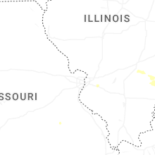 Regional Hail Map for Saint Louis, MO - Thursday, June 25, 2026