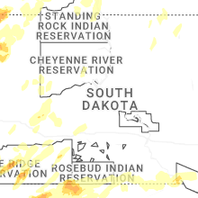 Regional Hail Map for Pierre, SD - Saturday, June 27, 2026