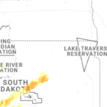 Regional Hail Map for Aberdeen, SD - Sunday, June 28, 2026