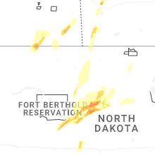 Regional Hail Map for Minot, ND - Sunday, June 28, 2026