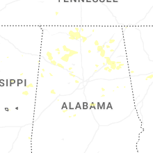 Regional Hail Map for Birmingham, AL - Wednesday, July 1, 2026