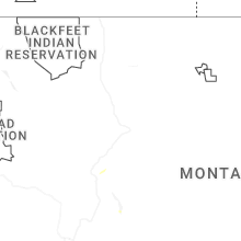 Regional Hail Map for Great Falls, MT - Wednesday, July 1, 2026