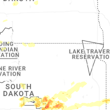 Regional Hail Map for Aberdeen, SD - Thursday, July 2, 2026