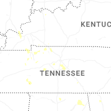 Regional Hail Map for Nashville, TN - Thursday, July 2, 2026