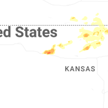 Regional Hail Map for Hays, KS - Friday, July 3, 2026