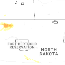 Regional Hail Map for Minot, ND - Friday, July 3, 2026