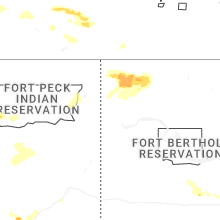 Regional Hail Map for Williston, ND - Friday, July 3, 2026