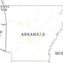 Regional Hail Map for Little Rock, AR - Saturday, July 4, 2026