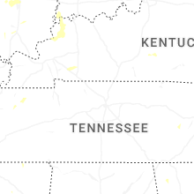 Regional Hail Map for Nashville, TN - Saturday, July 4, 2026