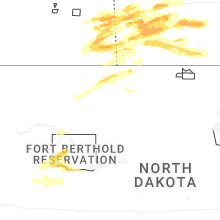 Regional Hail Map for Minot, ND - Sunday, July 5, 2026