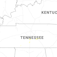Regional Hail Map for Nashville, TN - Sunday, July 5, 2026