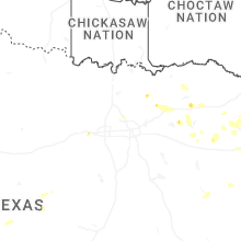 Regional Hail Map for Dallas, TX - Monday, July 6, 2026
