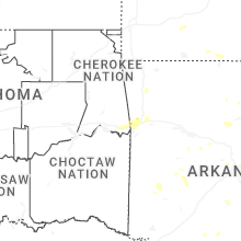 Regional Hail Map for Fort Smith, AR - Monday, July 6, 2026