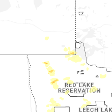 Regional Hail Map for Roseau, MN - Monday, July 6, 2026