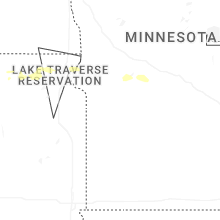 Regional Hail Map for Montevideo, MN - Tuesday, July 7, 2026
