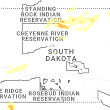 Regional Hail Map for Pierre, SD - Tuesday, July 7, 2026