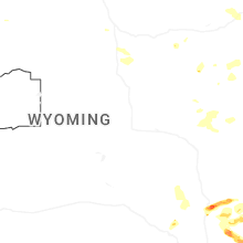Regional Hail Map for Casper, WY - Wednesday, July 8, 2026