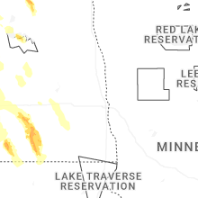 Regional Hail Map for Fargo, ND - Thursday, July 9, 2026